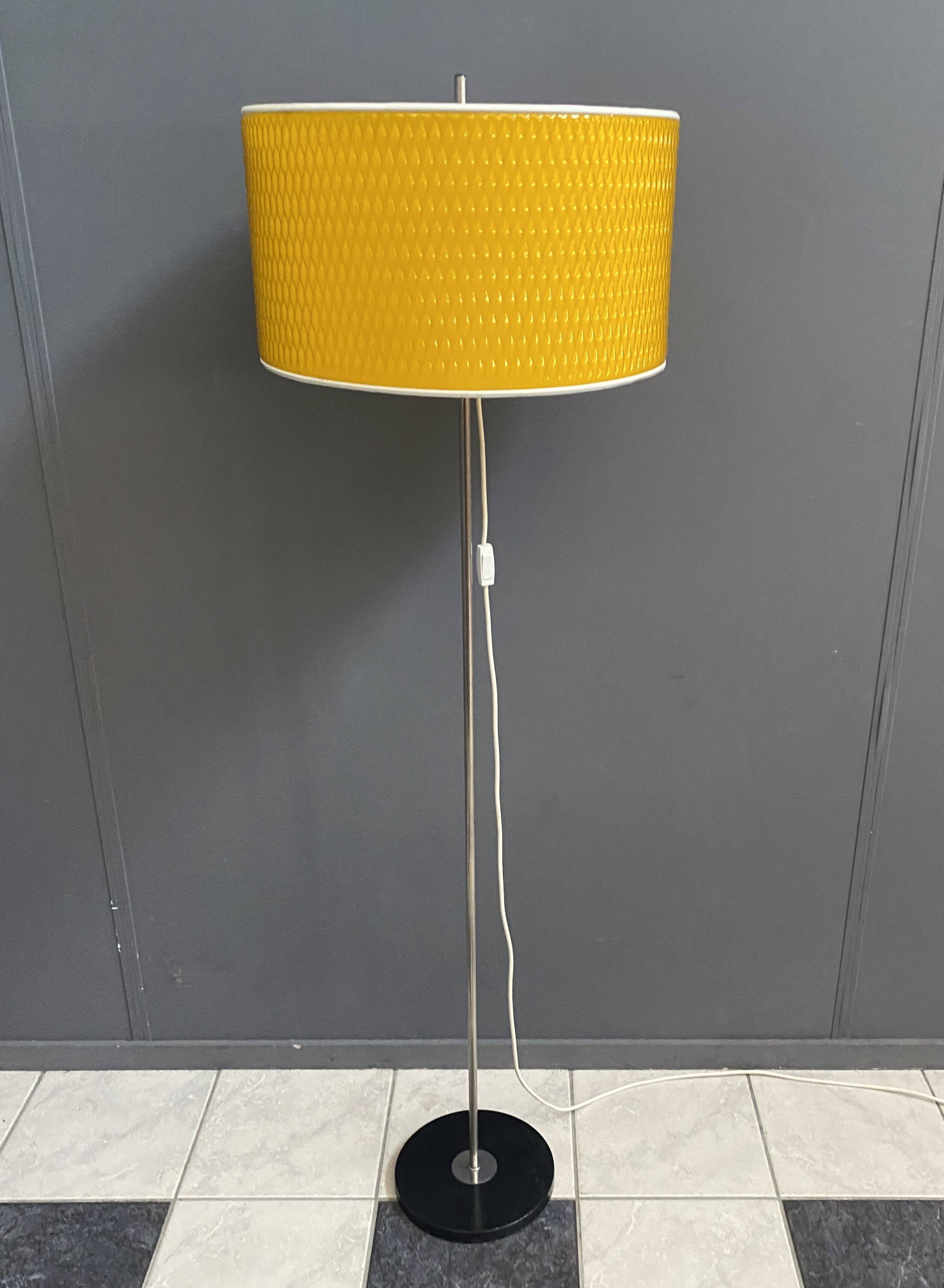Yellow floor lamp by Viehweger 1960s