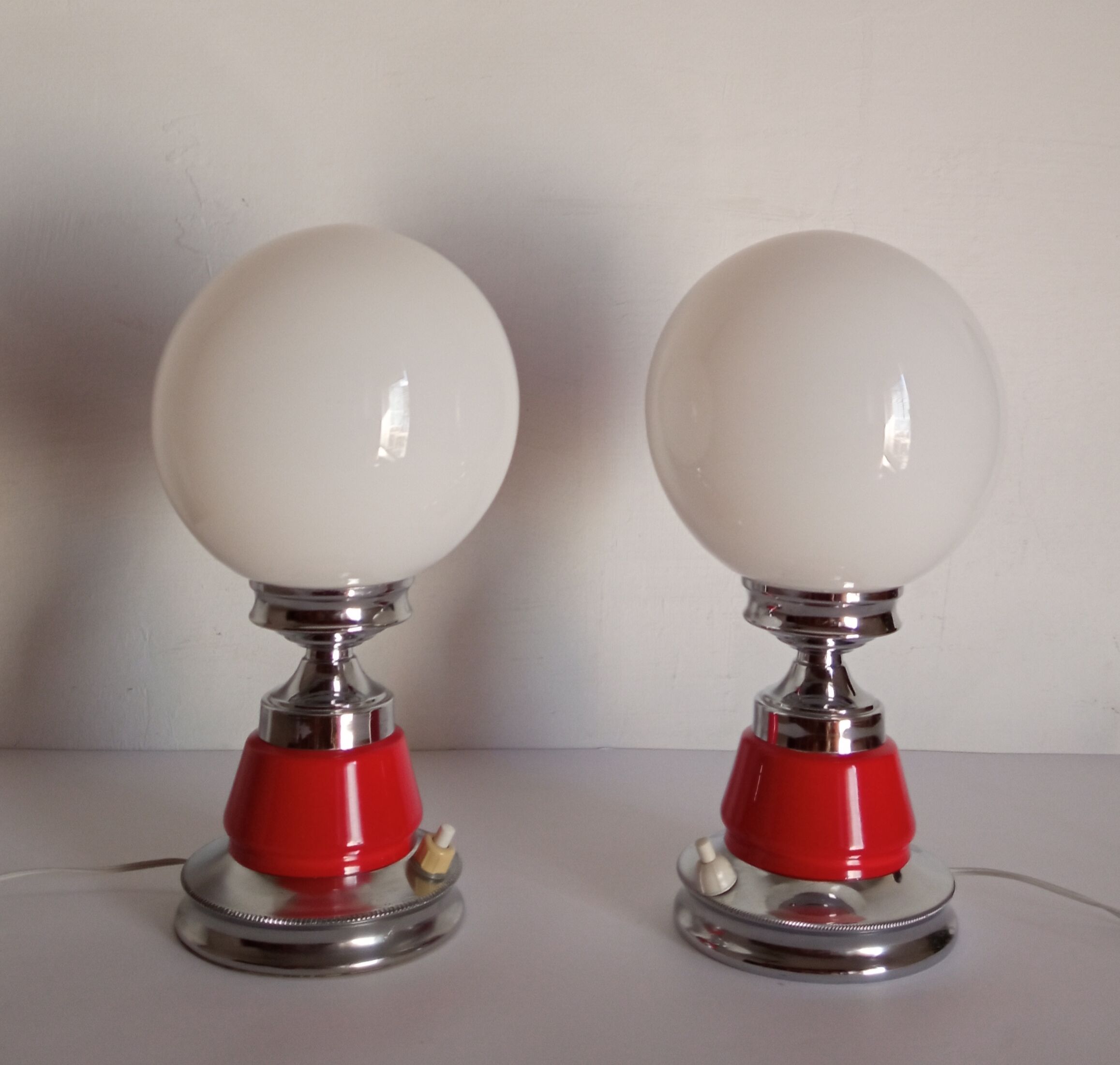 Pair of bedside lamps