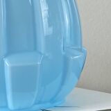 Vintage blue opaline glass tulip portable lamp
