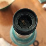 Turquoise and brass table lamp