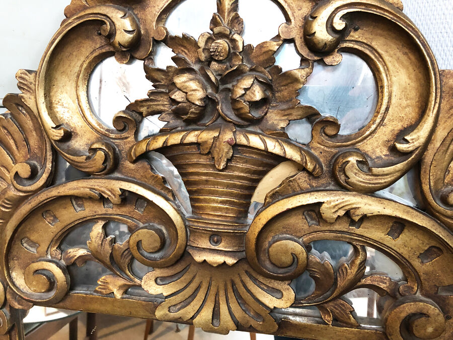 Golden rock mirror, Napoleon III, 19th