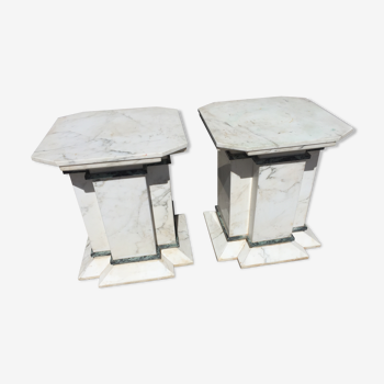 Pair of marble pedestals