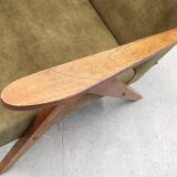 Mid Century Easy Chair Model B - 310 Var in Forest Green Velvet