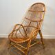 Paire de fauteuils design en rotin