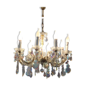 lustre cristal et bronze