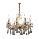 Lustre cristal et bronze