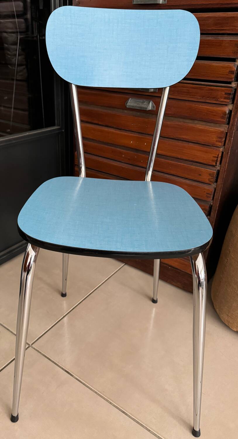 Vintage Blue Formica Chair
