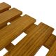 Vintage 1970s coffee table/side table, white oak slats slatted design