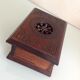 Old patented open-wood cigarette box 30-40 years