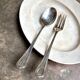 2 Christofle silver-plated serving cutlery, "Spatours" pattern.