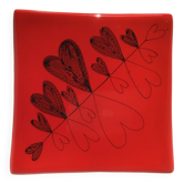 Dessous de plat cœur rouge