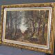 Important painting "Stroll in the Underwood", oil on canvas, signed L. Gourdon – 1896