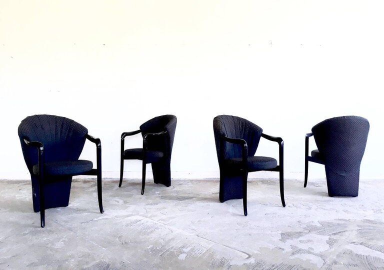 Set of 4 chairs Pietro Constantini 1980s