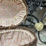 Bressan basket in old wicker, with handles and closure