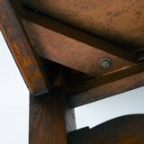 Spanish carved walnut wooden dining chairs, 1970s