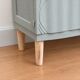 Art Deco sideboard renovated in blue-grey – Bevelled glass and wooden legs – 132.5 cm