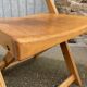 6 folding wooden bistro terrace cafe chairs 60's