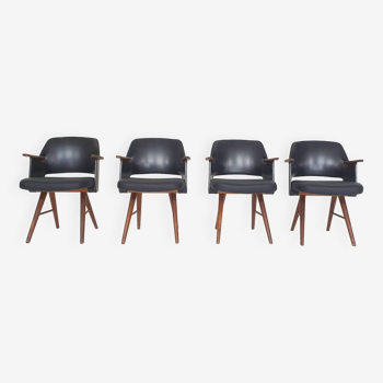 Set of four Cees Braakman for Pastoe model FT30 dining chairs, The Netherlands 1954