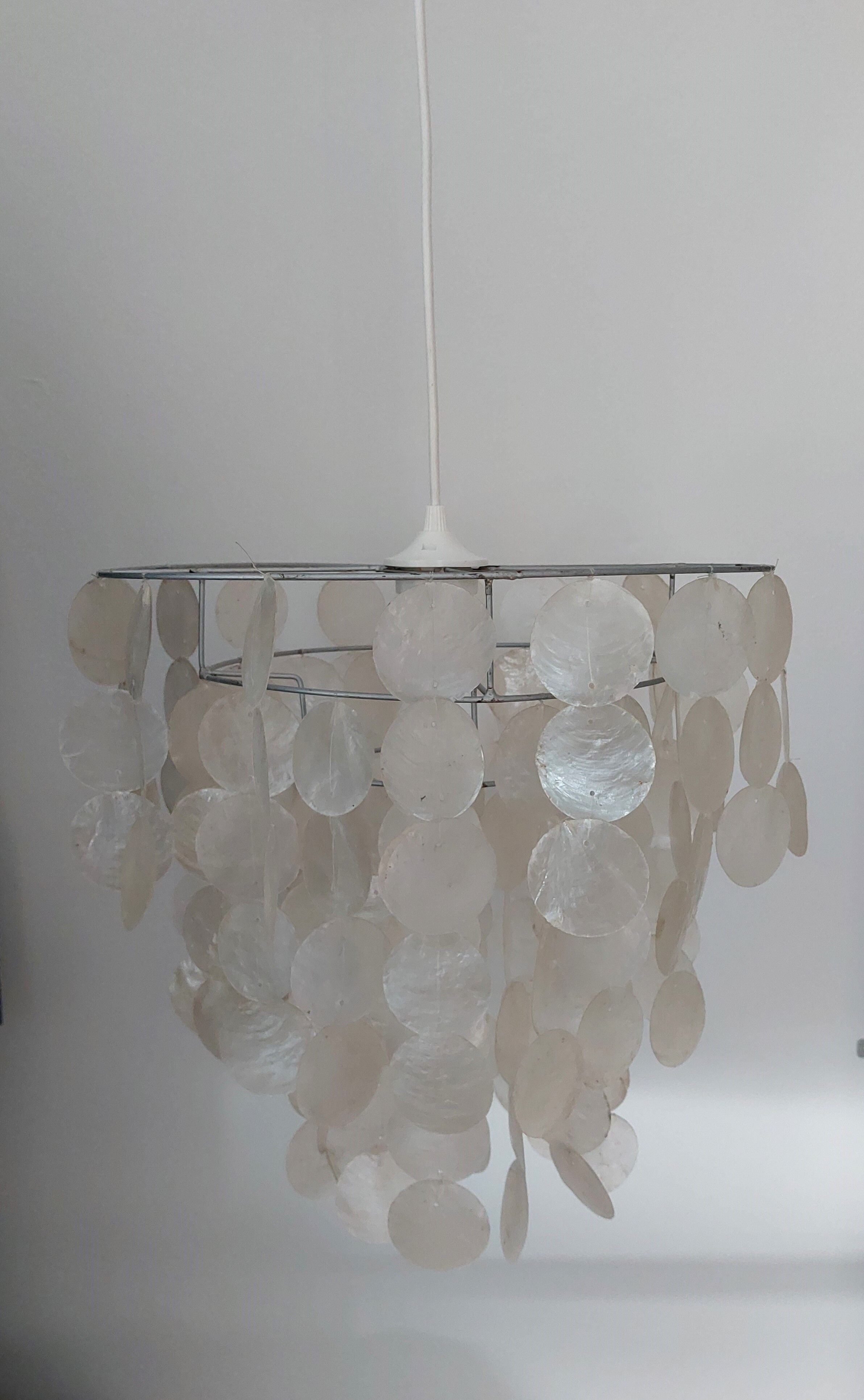 Mother-of-pearl pendant lamp 1970 vintage
