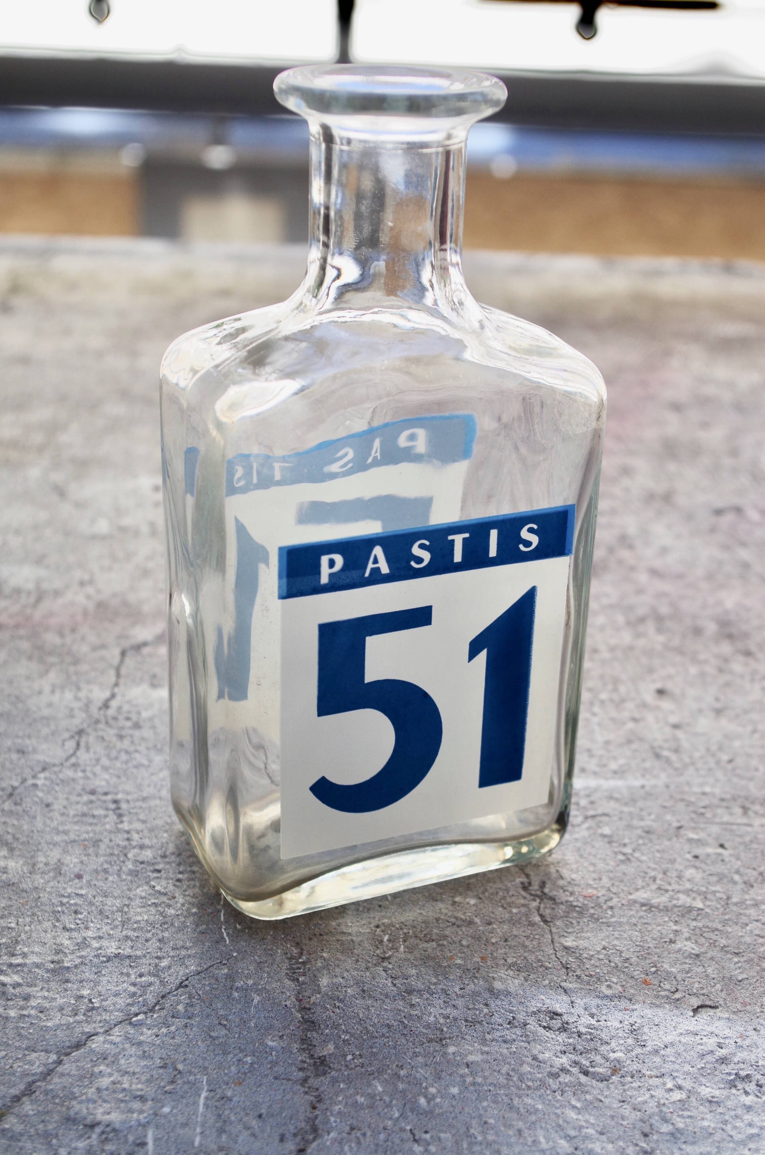Vintage Pastis 51 retro advertising glass decanter