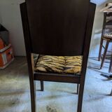 Pair of 50s-60s chairs with zebra fabrics