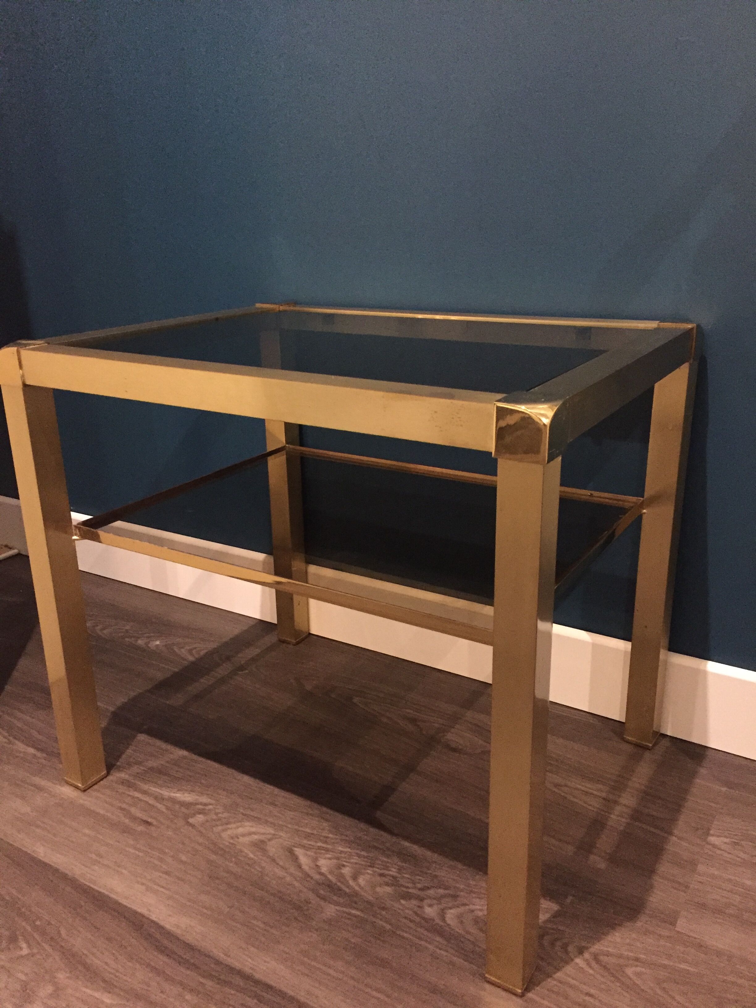 Table brass and glass Mara