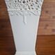 Vintage ceramic vase with lace edge
