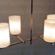 Modernist chandelier 4 lights in golden brass - 50s/60s