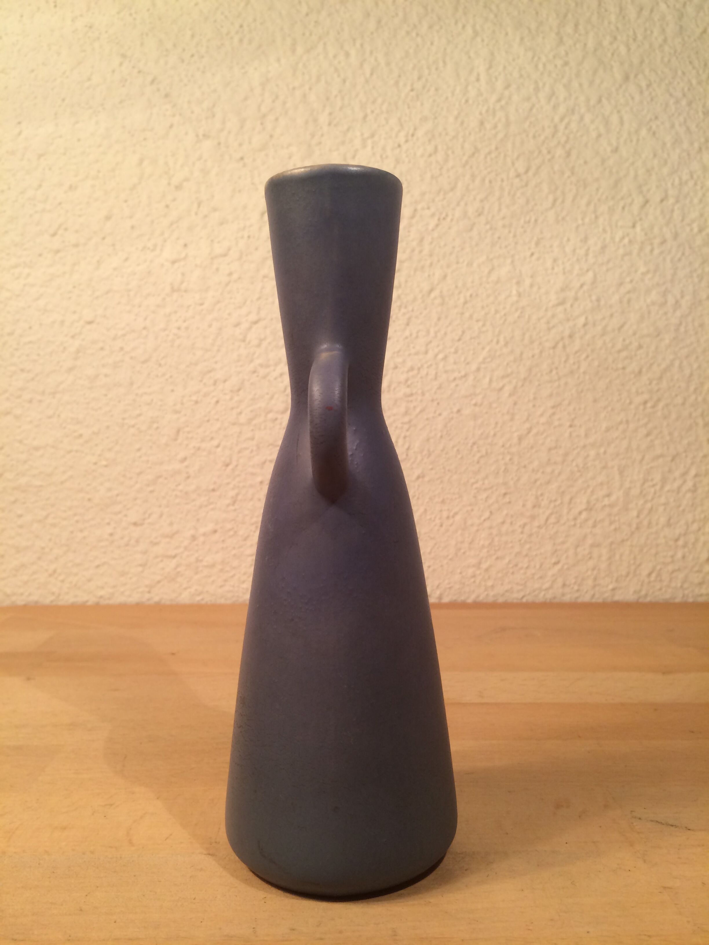 Vintage Scandinavian style blue ceramic vase