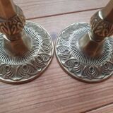 Pair of bronze candlesticks