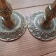 Paire bougeoirs en bronze
