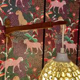 Large modular teak wall light Scandinavian design 1960.