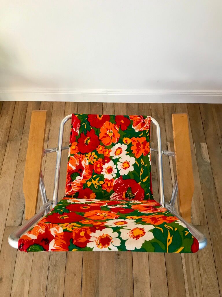 Paire de chaises de camping à fleurs vitaminées 70