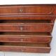 Chest of drawers secretary Louis Philippe in walnut and magnifying glass