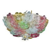 Plafonnier à fleurs en verre de Murano Barovier & Toso, années 1960