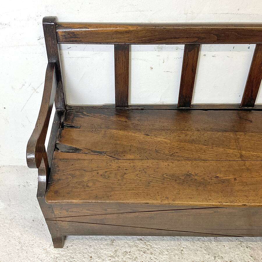 Solid oak monastery chest