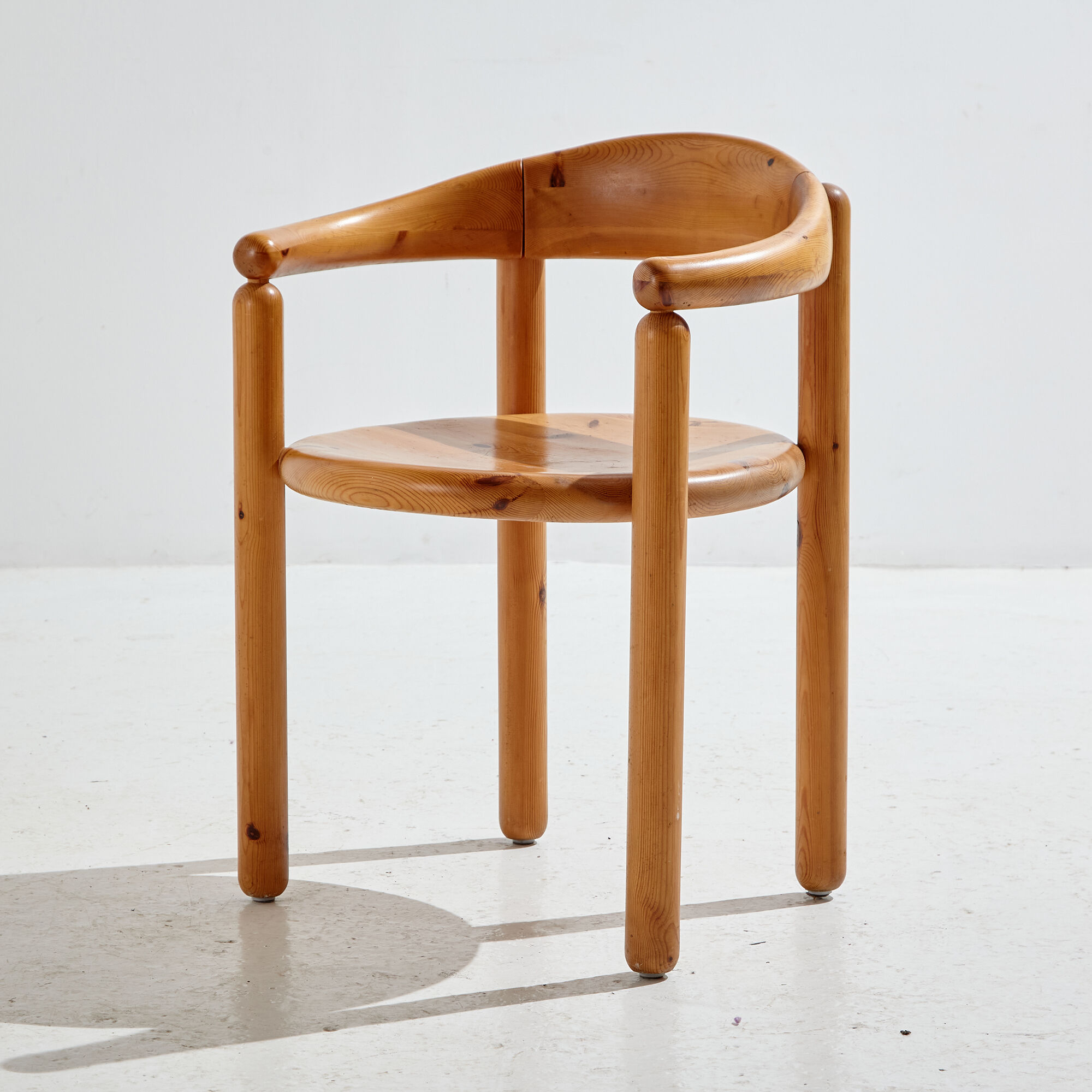 Pinewood dining set by rainer daumiller for hanex, set of 7