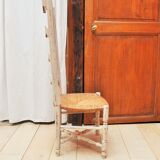 Chair provençale of nanny, mulched, white patina