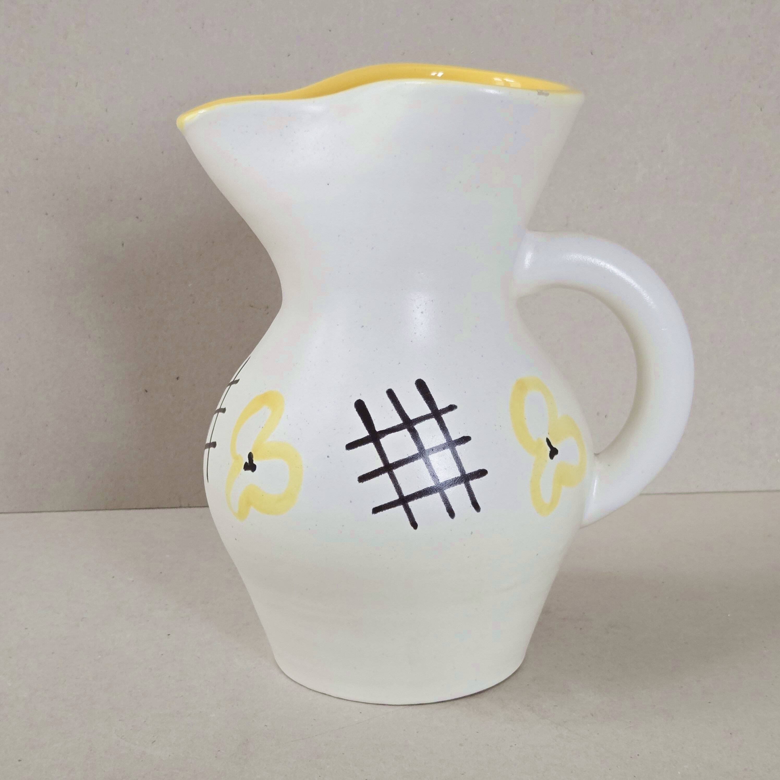 André Baud Vallauris 1950 vintage pitcher