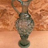 Antique glass pitcher ewer grape cluster shape vintage