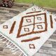 Traditional handmade pure wool Berber rug size 150/250 cm.