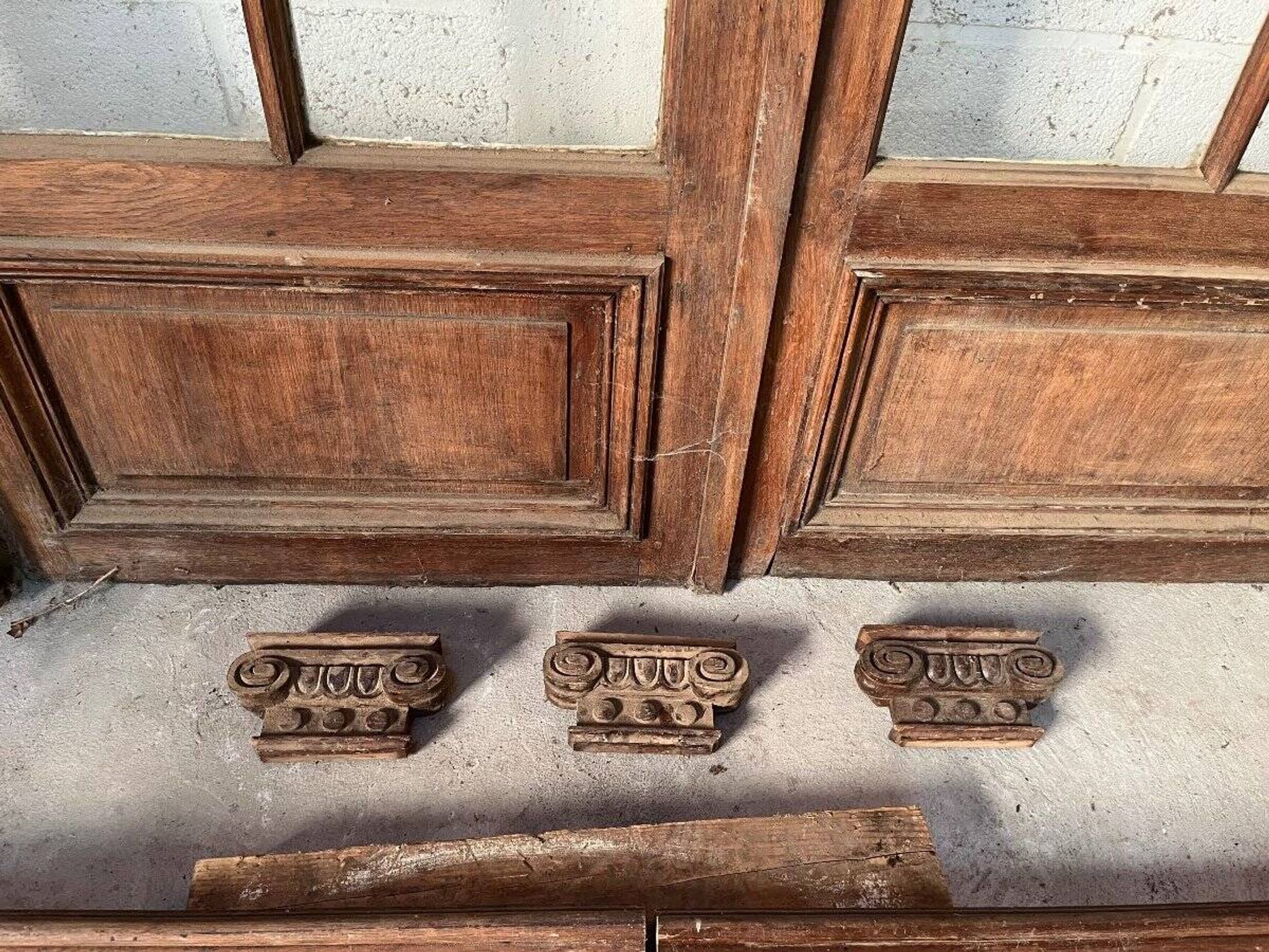 Interior doors with small panes, circa 1900