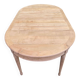 Round dining table Louis Philippe stripped in raw solid cherry wood Italy