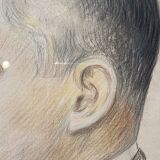 Old painting, portrait of a dandy, signed and dated 1927