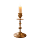 Bougeoir vintage en laiton doré – décor floral – très bon état
