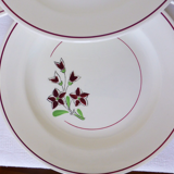 Set of 4 vintage porcelain dinner plates from the Salins factory