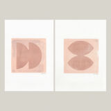 Set of 2 paintings on paper M269 & M270 signed Eawy