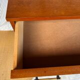 Vintage lacquered wooden chest of drawers