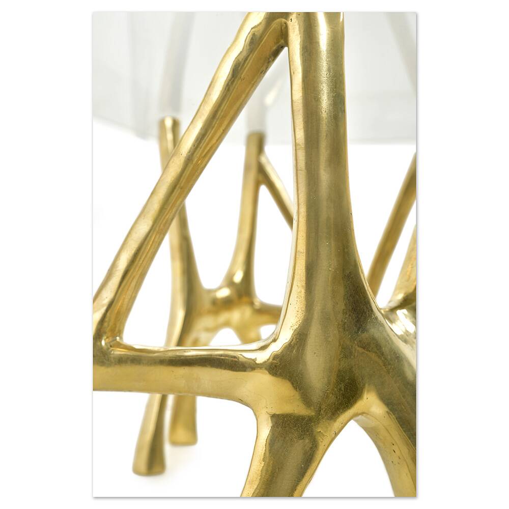 Sculptural gilt bronze coffee table