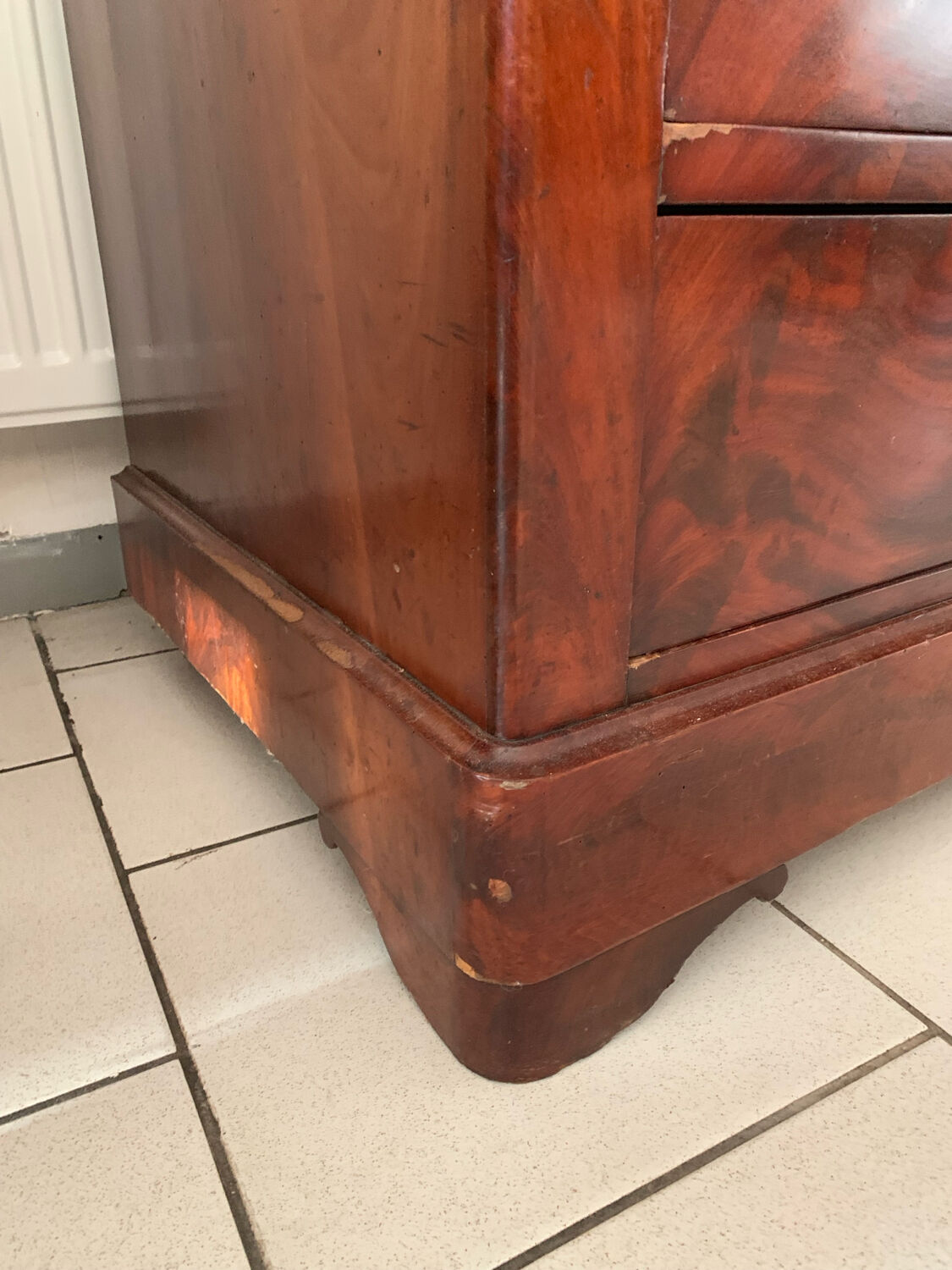 Louis Philippe Commode Mahogany Marble 19th Century